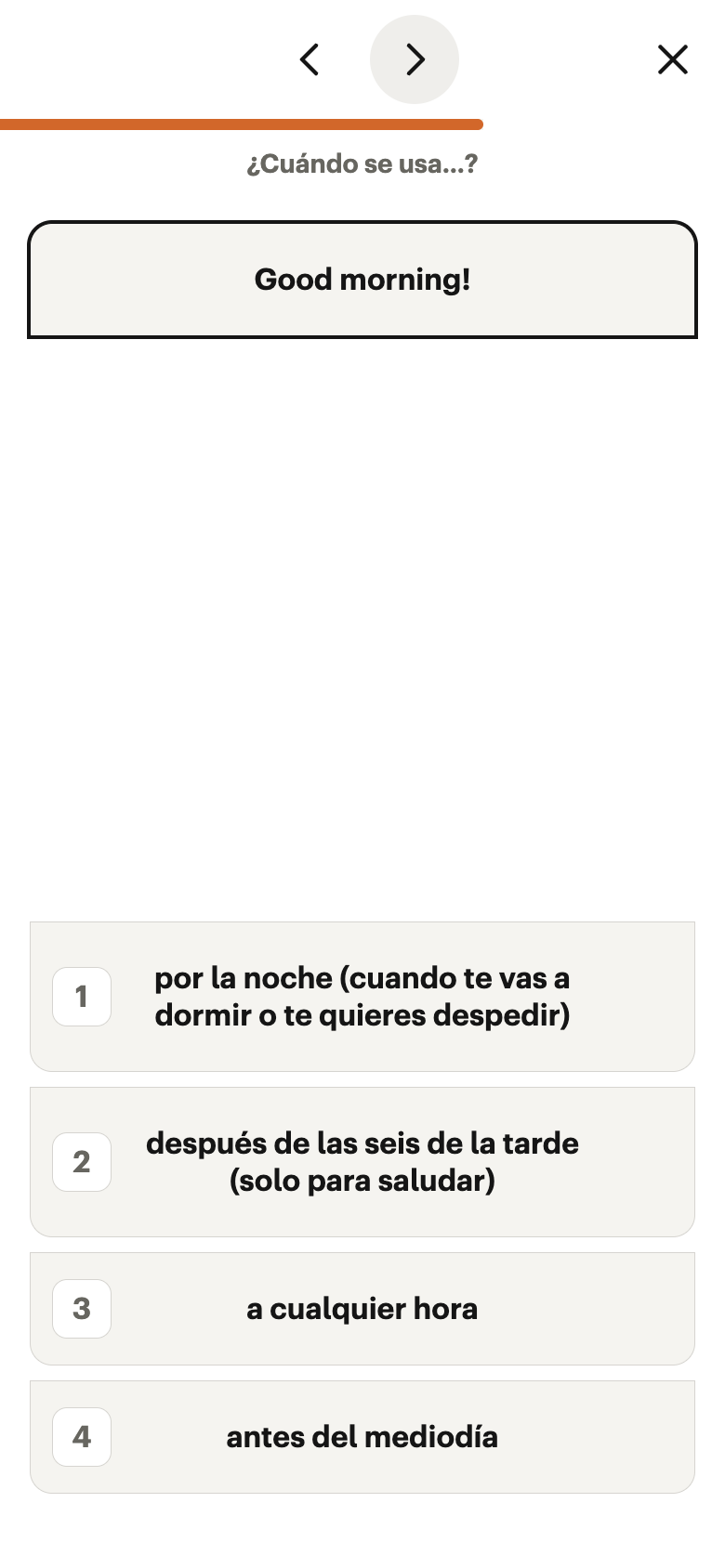 Notas de uso en español: cuándo se dice Good morning, Good evening o Good night.