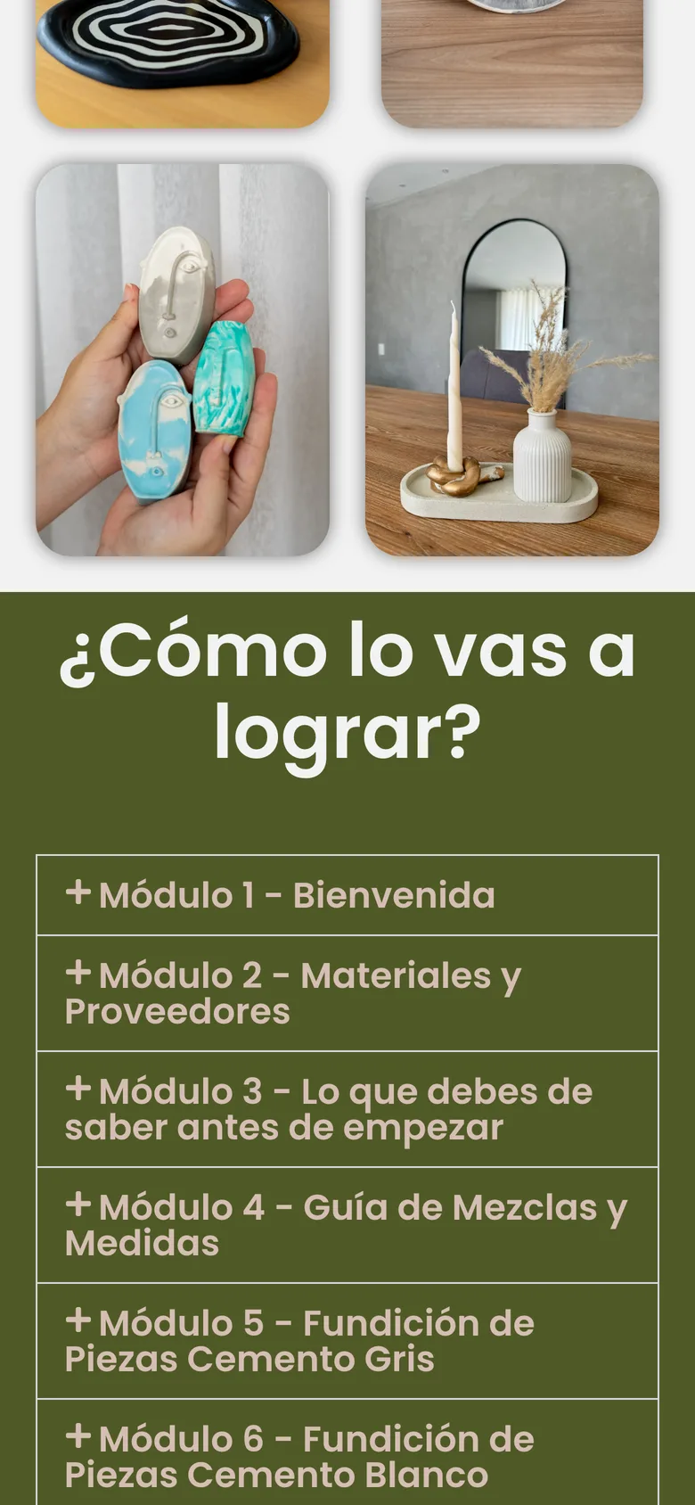 Temario del curso, módulos 1 a 6
