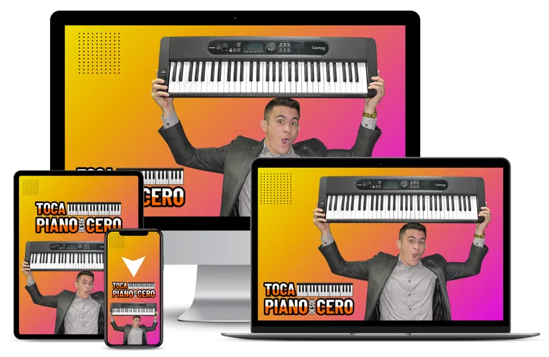 El curso Toca Piano Desde Cero en computadora, tablet y celular